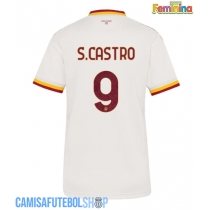 Camisa de time de futebol AS Roma Santiago Castro #9 Replicas 2º Equipamento Feminina 2026-27 Manga Curta